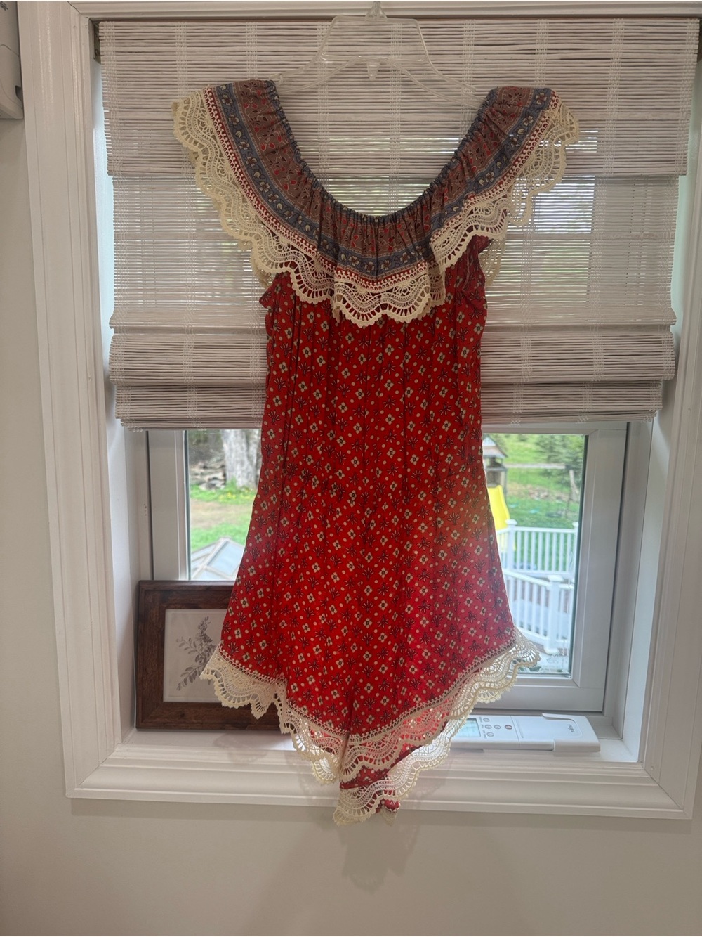 Nightcap Red Floral romper